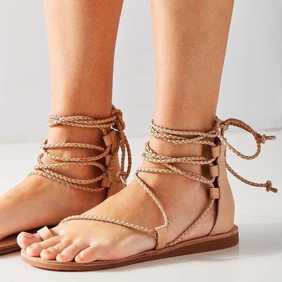 Jeffrey Campbell Adios Gladiator Sandals Natural - Picture 3 of 3